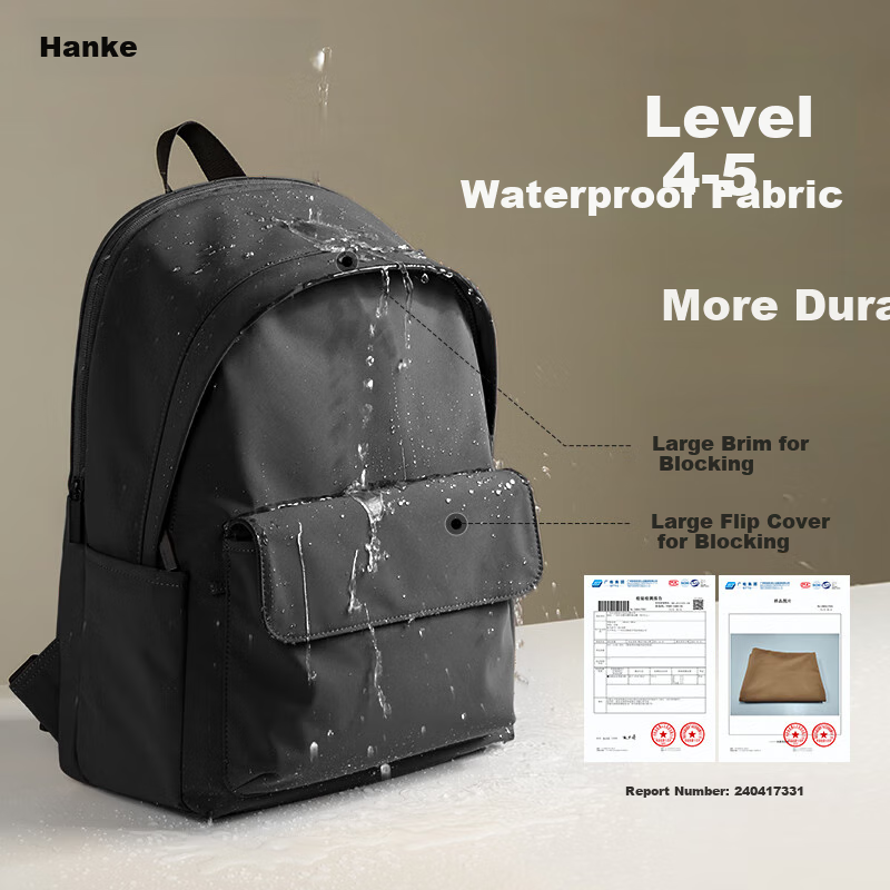 HANKE Large Capacity Laptop Backpack for Men and Women, 21L Iris Black Casual Ou...