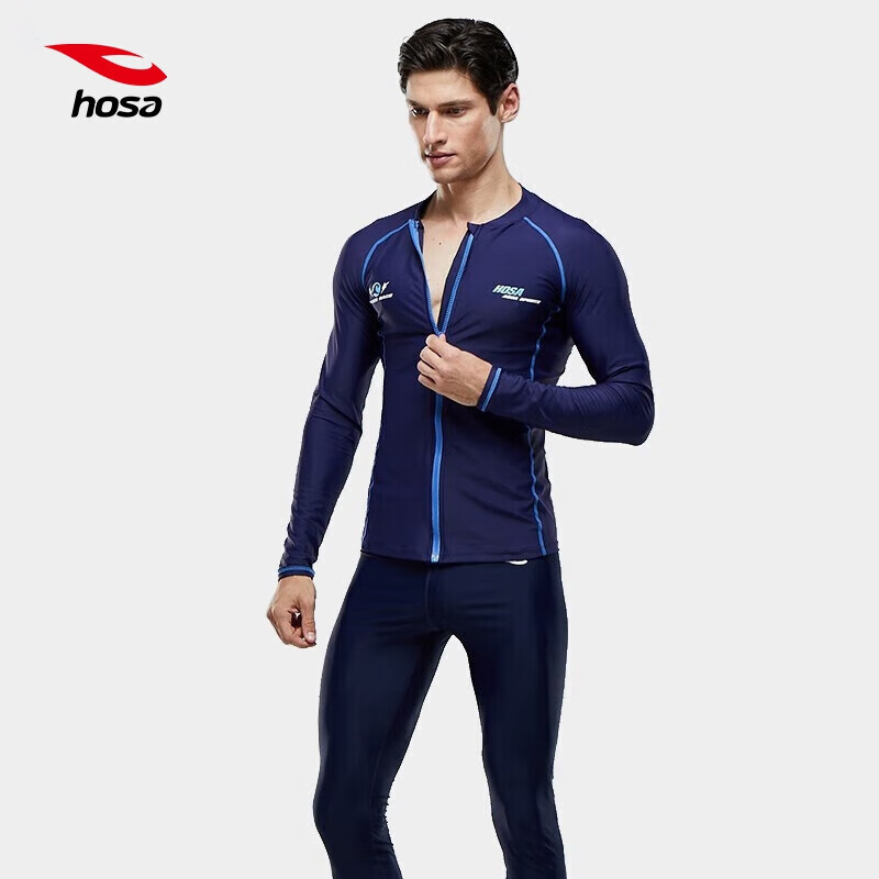Hosa Men's Long-Sleeve Swimsuit, Beach Swimwear, Vacation Diving And Surfing Sui...