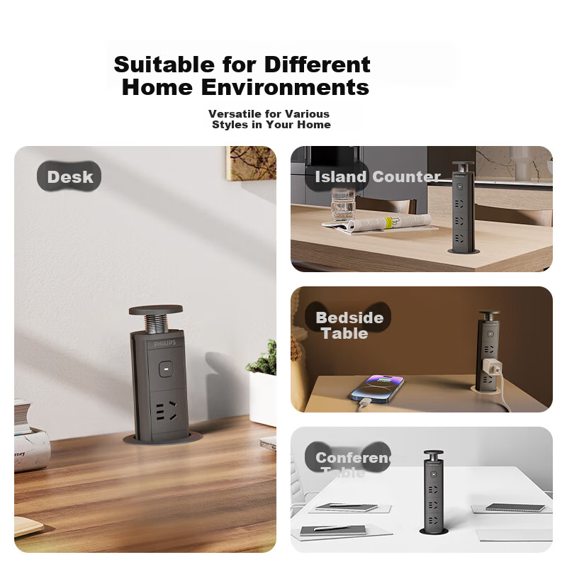 PHILIPS Height Adjustable Socket/Concealed/Embedded/Multi-functional Table Hole...
