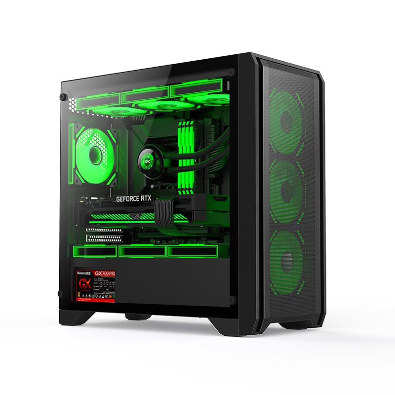 Huntkey GX750S Predator Black Gaming PC Case (Exquisite Iron Mesh/Strong Heat Di...