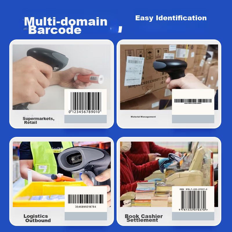 Hysoon Barcode Scanner, Wireless Scanner, QR Code Scanner for Supermarket Paymen...