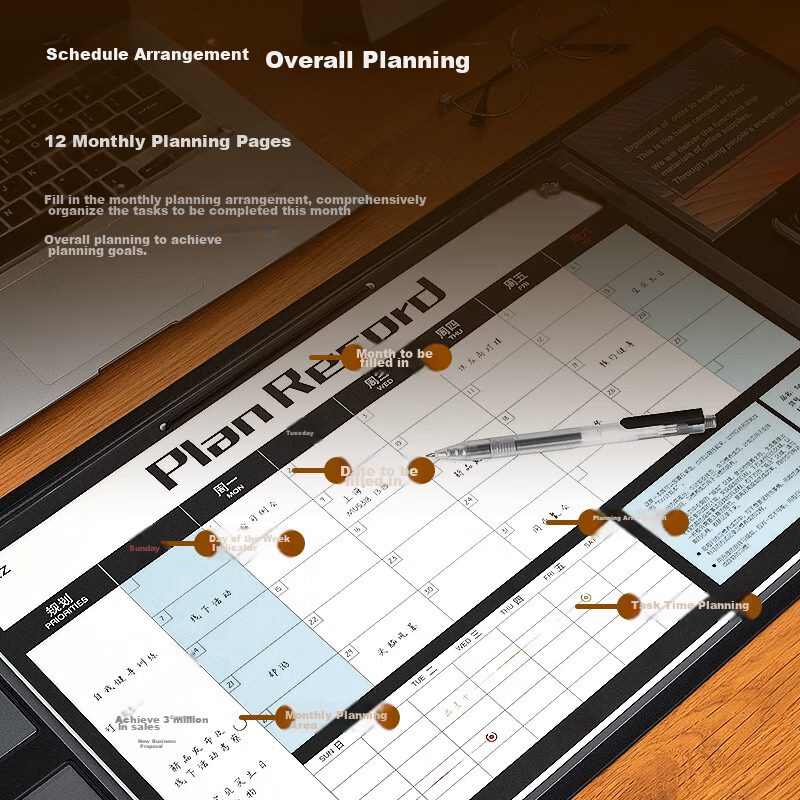 Fizzy Calendar Notebook, Creative Multifunctional Model, Self-Filling Business O...