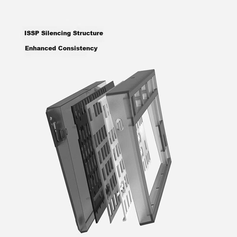 FL·ESPORTS MK870 Wired Single-Mode Mechanical Keyboard Obsidian-White Cyan Smoke...