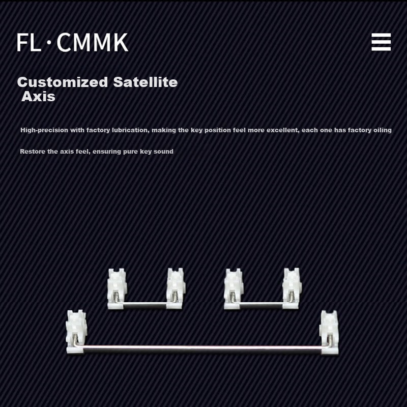 FL·ESPORTS MK870 Wired Single-Mode Mechanical Keyboard Obsidian-White Cyan Smoke...