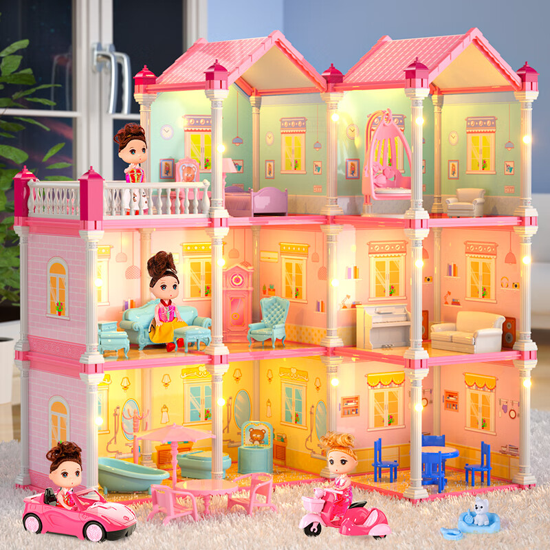 GUOU Girls' New Year Children's Gift, Doll Princess House Villa, Realistic Toy f...