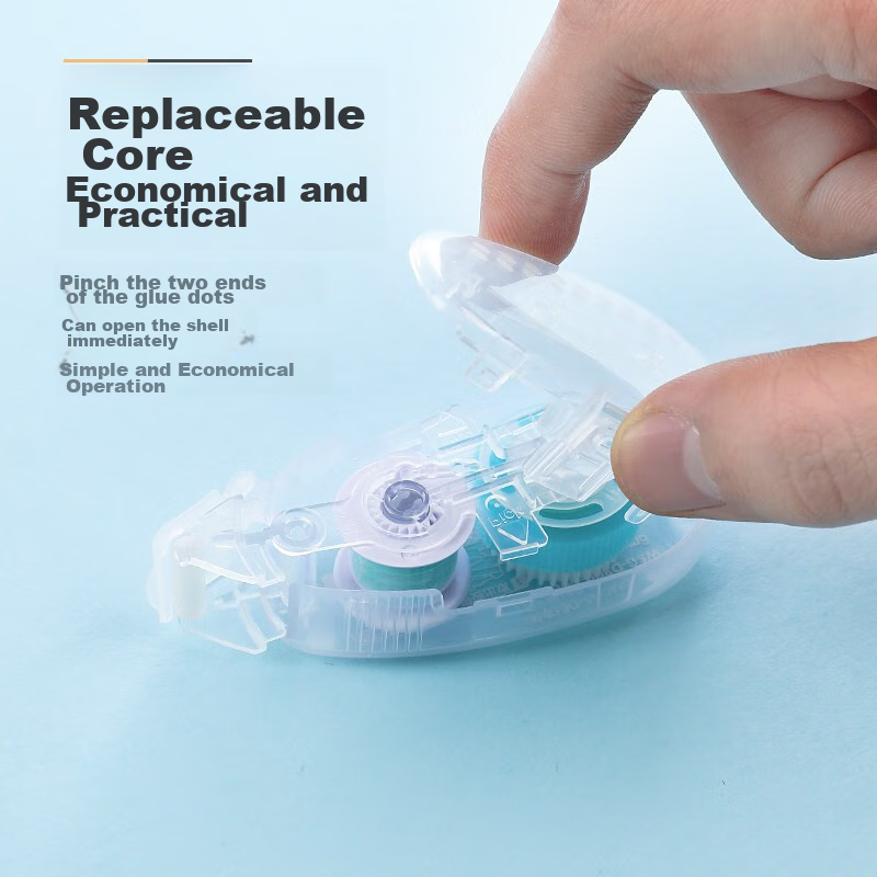 KOKUYO Dot Glue Refill, 8m*6mm, Double-Sided Transparent Dot Tape for Students,...