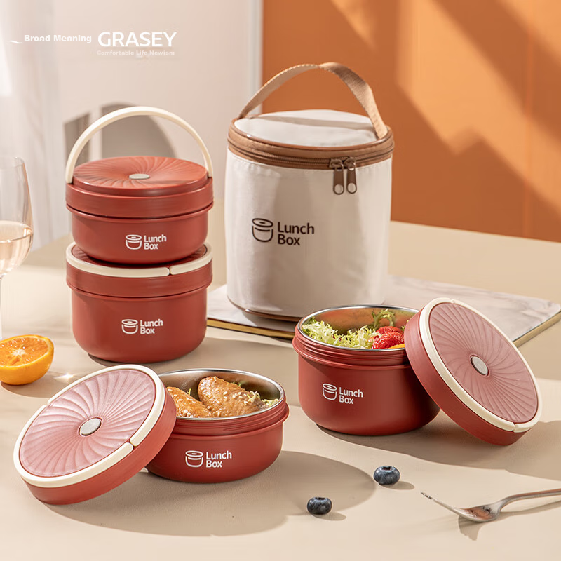 Guangyi Insulated Lunch Box, 316 Stainless Steel, Suitable for Office Workers, M...
