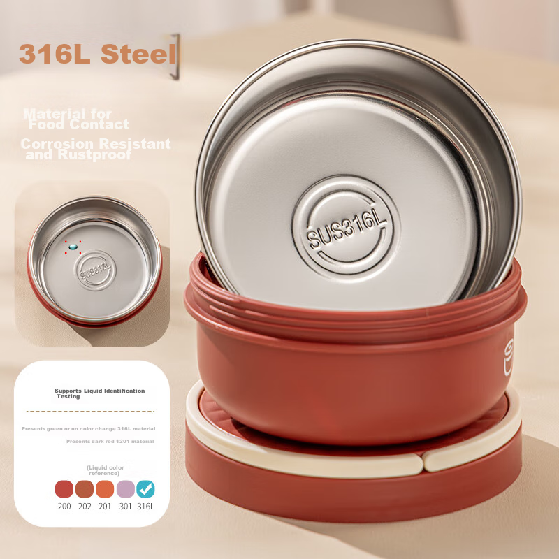 Guangyi Insulated Lunch Box, 316 Stainless Steel, Suitable for Office Workers, M...