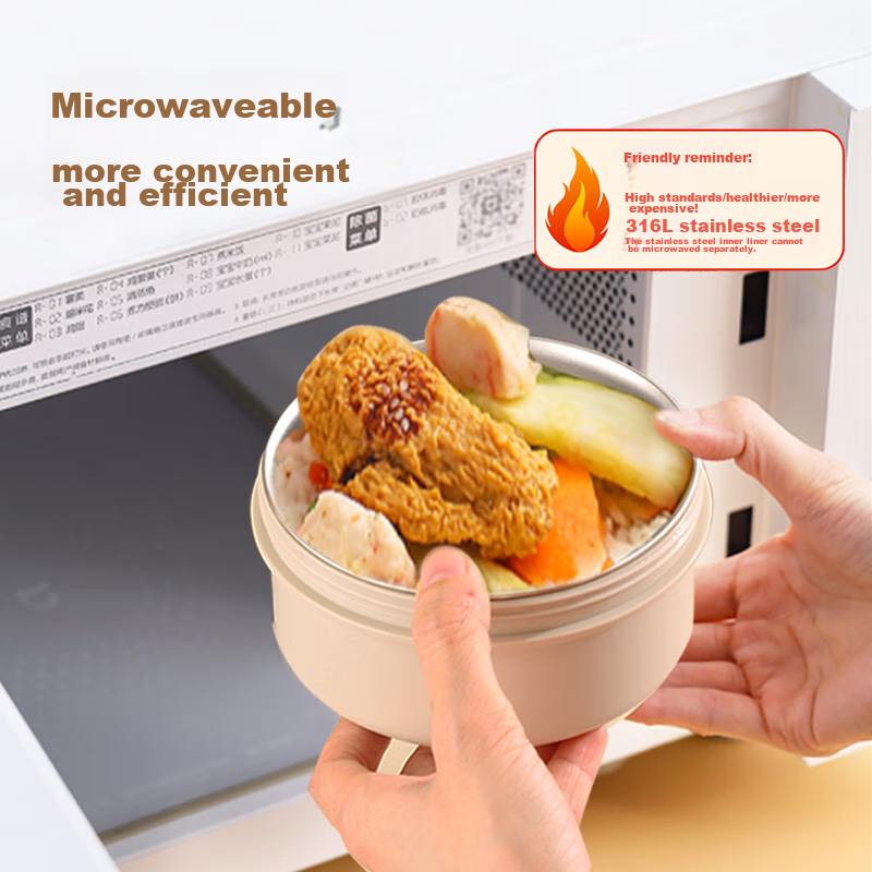 Guangyi Insulated Lunch Box, 316 Stainless Steel, Large Capacity for Office Work...