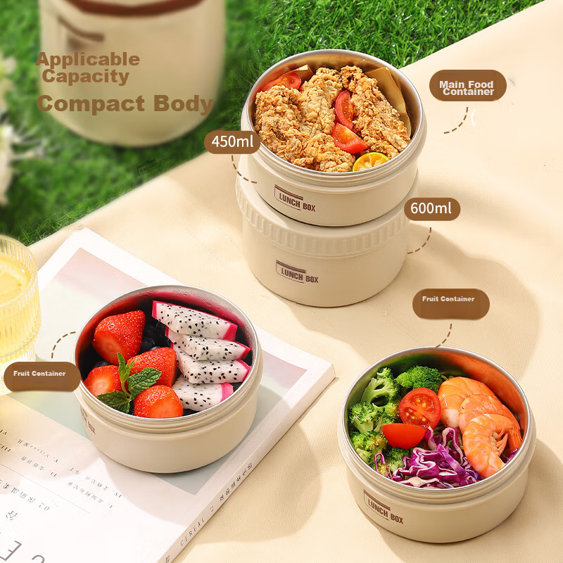 Guangyi Insulated Lunch Box, 316 Stainless Steel, Large Capacity for Office Work...