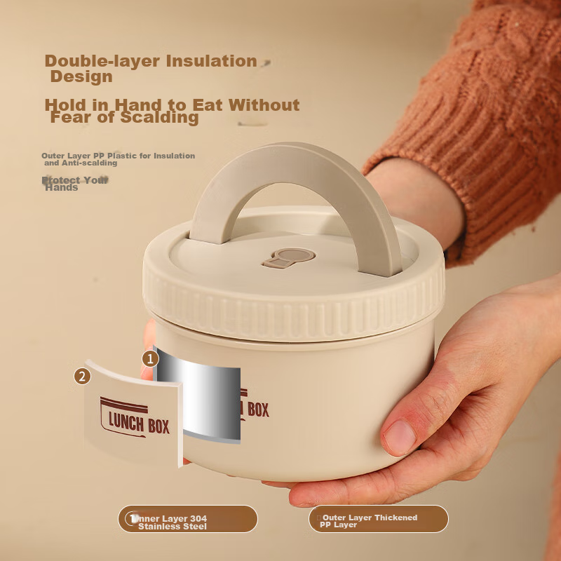 Guangyi Insulated Lunch Box, 316 Stainless Steel, Large Capacity for Office Work...