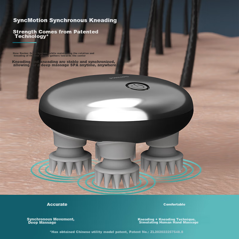 Philips Smart Scalp Massage Comb, Hair Care And Scalp Nourishing Head Massager,...