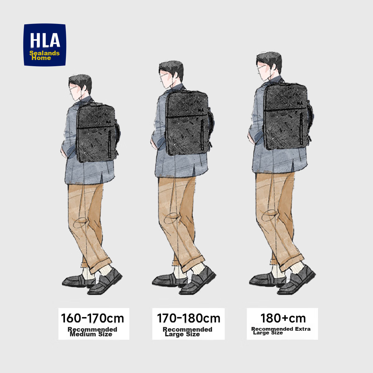 HLA Backpack, Business Backpack for Men, Laptop Bag, Water-Resistant Travel Bag
