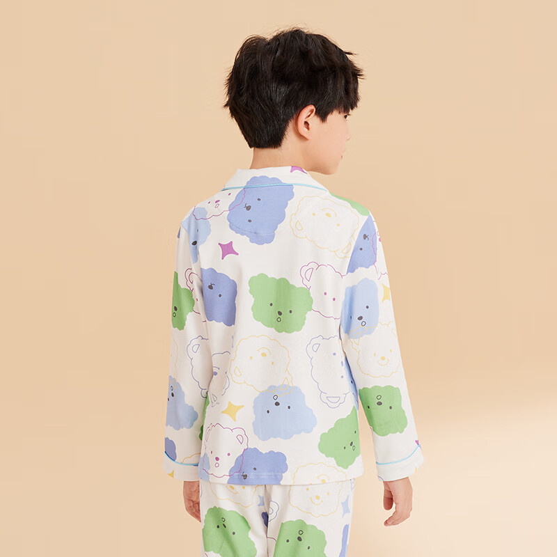 Hongdou Children's Pajamas, Pure Cotton, for Boys And Girls, Spring And Autumn H...