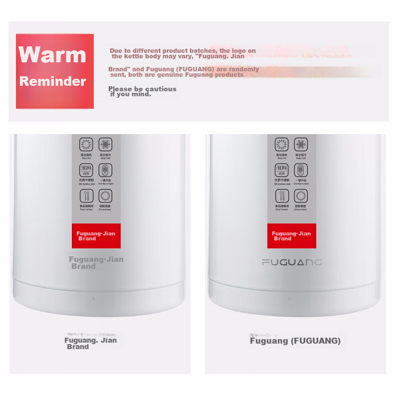 Fuguang Insulated Bottle, 2.2L Large Capacity, 304 Stainless Steel Thermos, Hous...