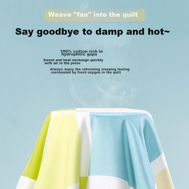 Fuanna Sunshine Antibacterial Fiber Quilt, Pure Cotton Fabric Air Conditioning C...