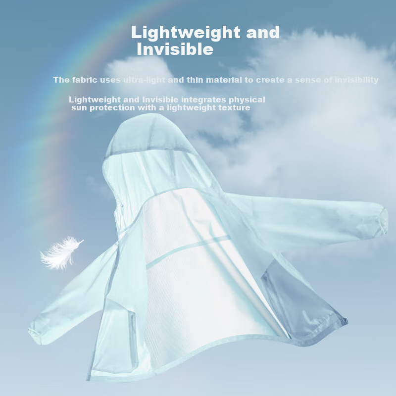 FANDIMU Sun Protection Jacket Outdoor Summer Sunscreen Hooded Lightweight Breath...