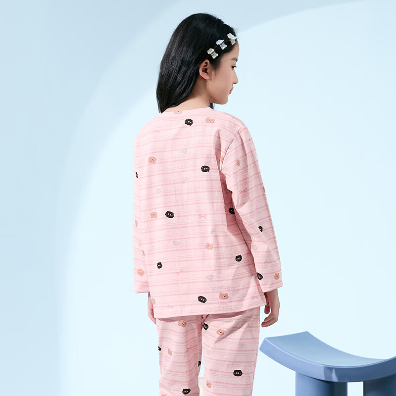 Fenteng Children's Pajamas 2025 Spring New 100% Cotton Girls' Breathable Outerwe...