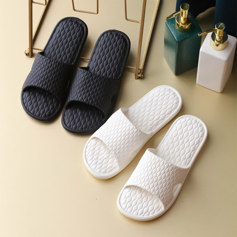 GUOLUOFEI Men's Home Slippers Indoor Anti-Slip Bath Slippers Bathroom Floor Flat...