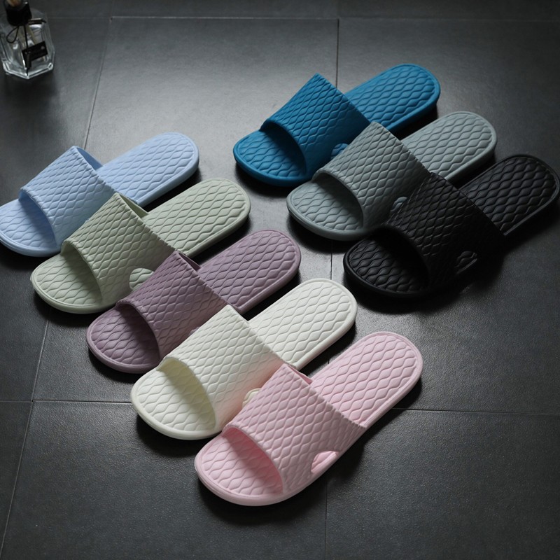 GUOLUOFEI Men's Home Slippers Indoor Anti-Slip Bath Slippers Bathroom Floor Flat...