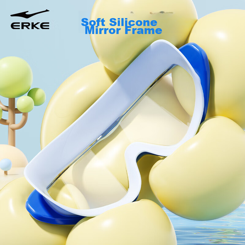 ERKE Children's Large Frame Swimming Goggles, Waterproof, Anti-Fog, High-Definit...
