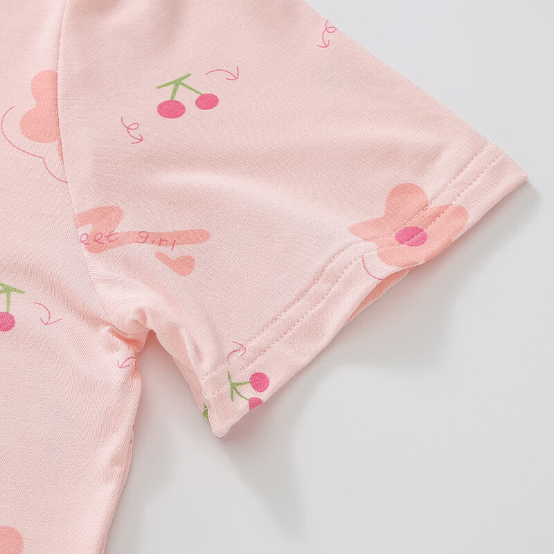 Red Bean Children's Pajamas Yukesi 5A Antibacterial Short Sleeve Seven-point Pan...