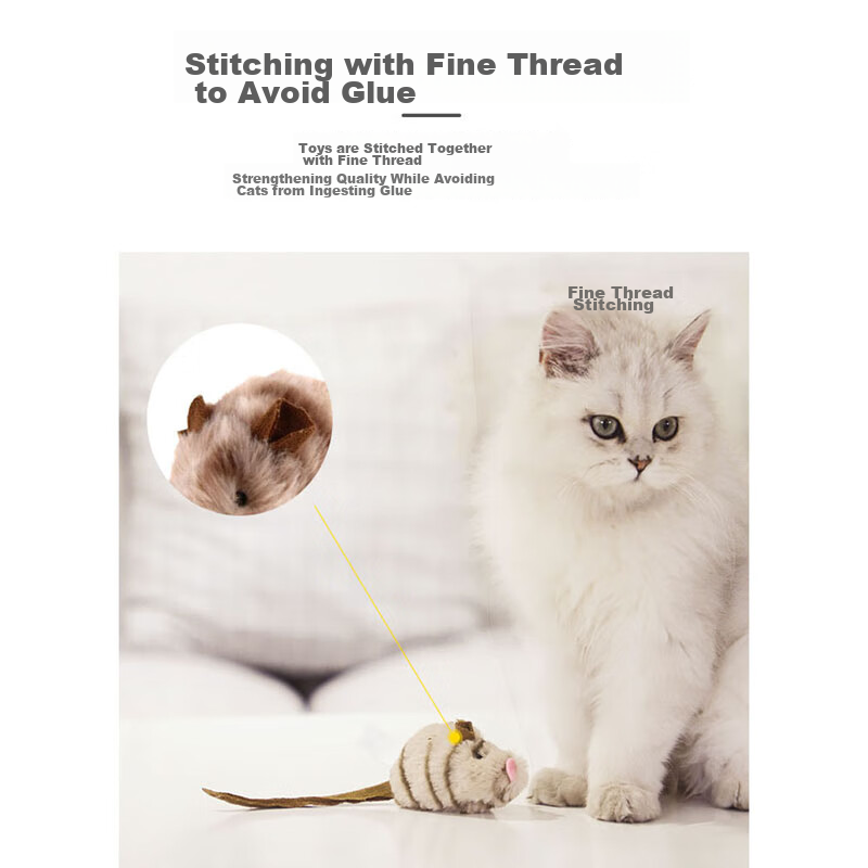 GiGwi Cat Toy with Sound, Realistic Meowing, Self-Entertaining, Boredom-Relievin...