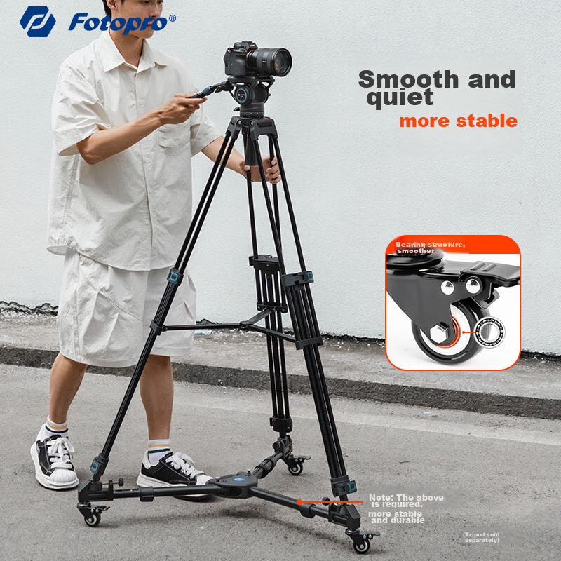 Fotopro DP-2 Professional Tripod with Mobile Wheels, for DSLR Cameras And DV Cam...