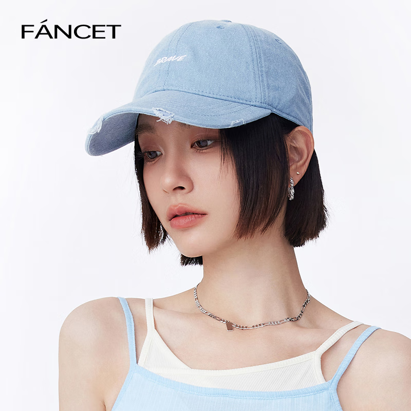FANCET Baseball Cap for Women, Spring And Summer, Face-Slimming, Washed, Distres...