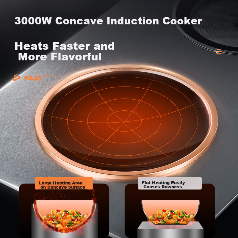Fudeli Household Double Burner Induction Cooker Electric Ceramic Stove Embedded...