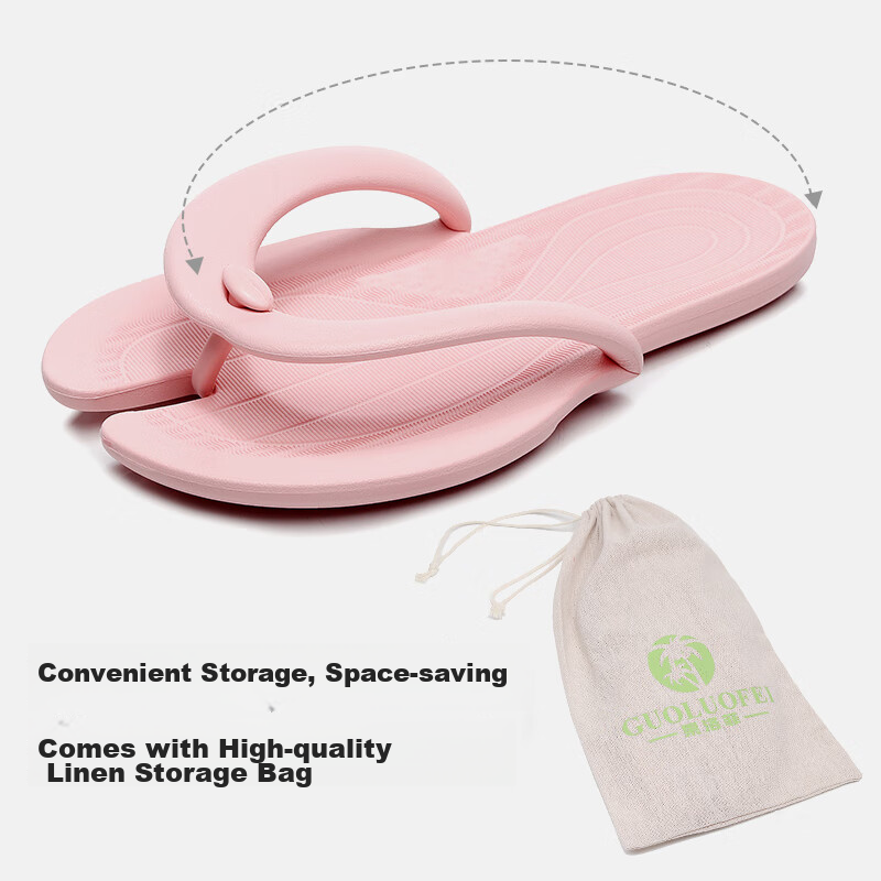 Guoluofei (GUOLUOFEI) Foldable Travel Slippers, Portable Summer Swimming Busines...