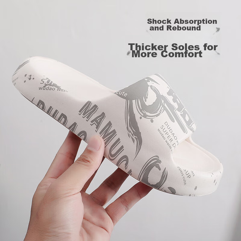 Guoluofei National Trend Men's EVA Squishy Slippers, Summer Bathroom Shower Outd...