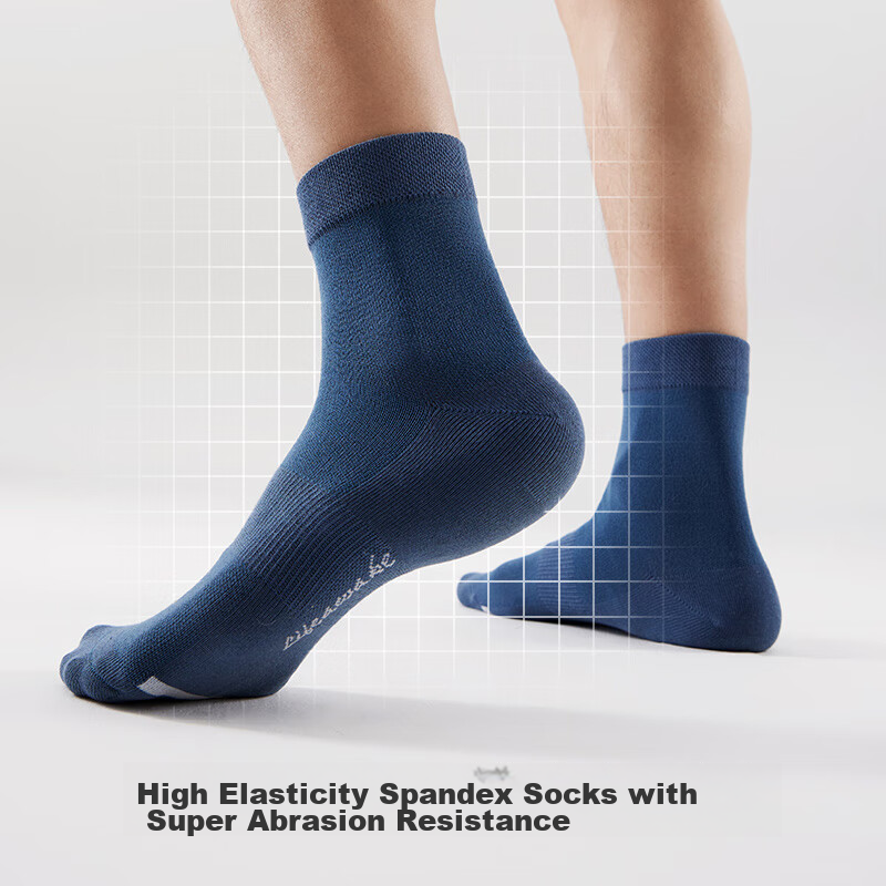 HLA Men's Mid-Calf Cotton Socks, 7A Antibacterial And Anti-Pilling, Breathable S...