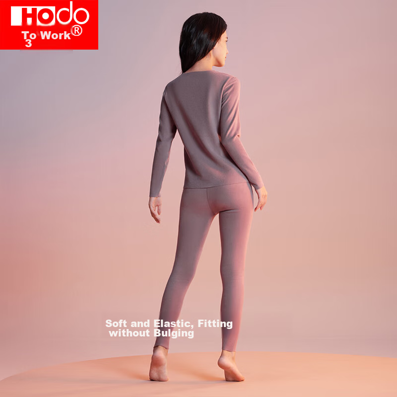 Hongdou Thermal Underwear for Women, Heat-Generating, Seamless, Cotton-Lined, Au...