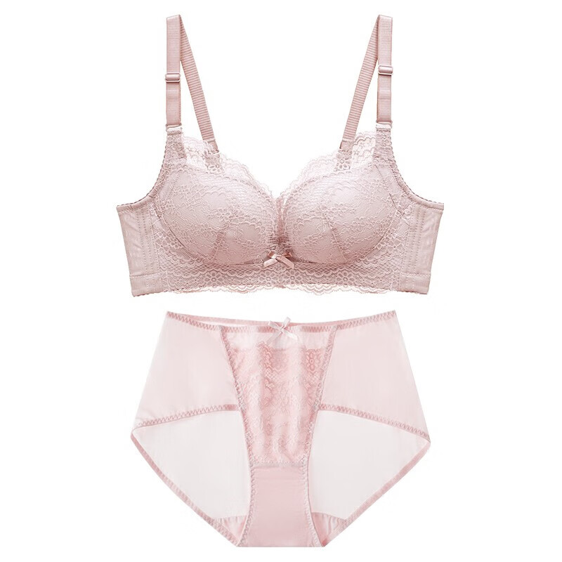 Dushiliren Women's Lingerie Set, Wireless, Side Support, Push-Up, Breathable, Se...