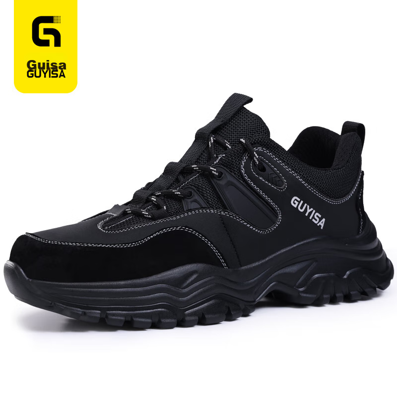 GUYISA Safety Shoes for Men, Breathable Steel Toe Cap, Anti-Smashing, Anti-Punct...