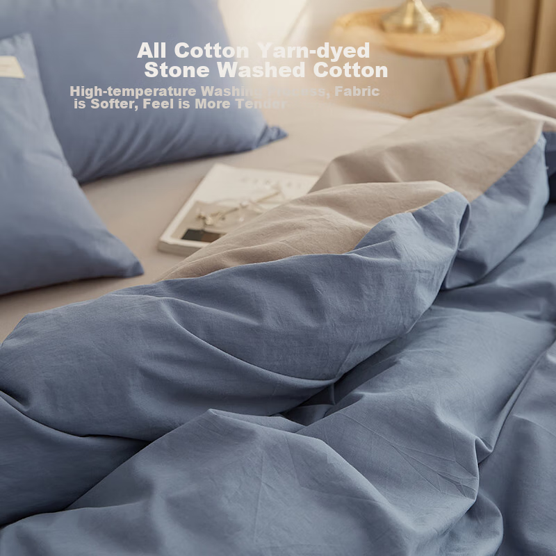 HLA Pure Cotton 100% Cotton Washed Cotton College Dormitory Three-Piece Set： Pi...