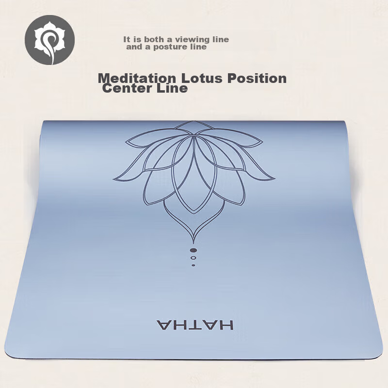 Hatha Professional Yoga Mat, Non-Slip Moisture-Absorbing PU Natural Rubber, Quie...