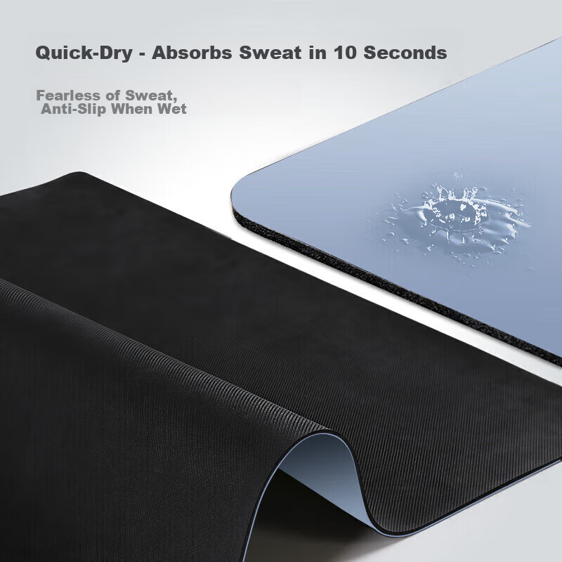 Hatha Professional Yoga Mat, Non-Slip Moisture-Absorbing PU Natural Rubber, Quie...