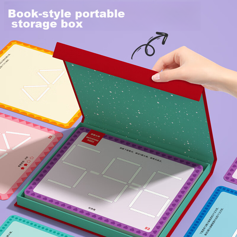 Fuhaier Math Thinking Matchsticks Teaching Aid Board Game for Boys And Girls, Co...