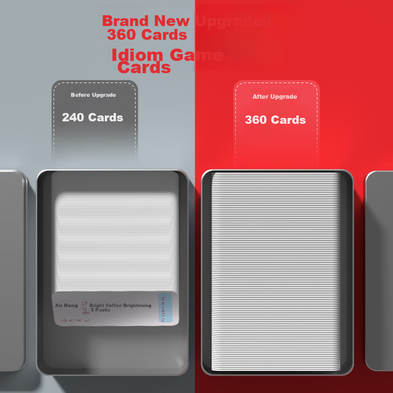 Hanhan Leyuan Idiom Relay Playing Cards, 360 Pieces, Fun Parent-Child Game Cards...