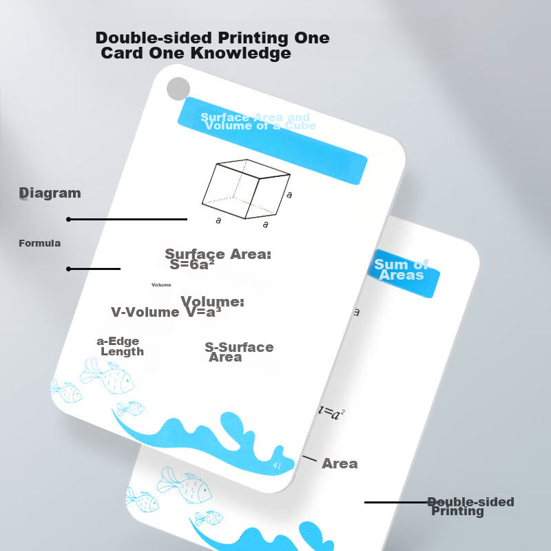 Hanhan Leyuan Elementary School Math Formula Cards, Nationwide Universal Math Ba...