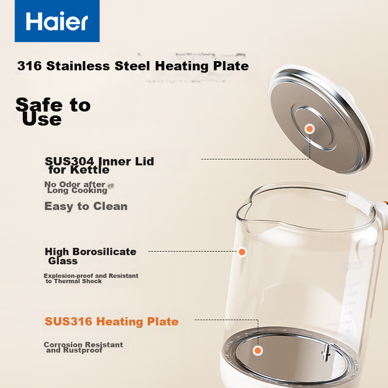 Haier Constant Temperature Electric Kettle [National Subsidy], Water Boiler, 1.2...
