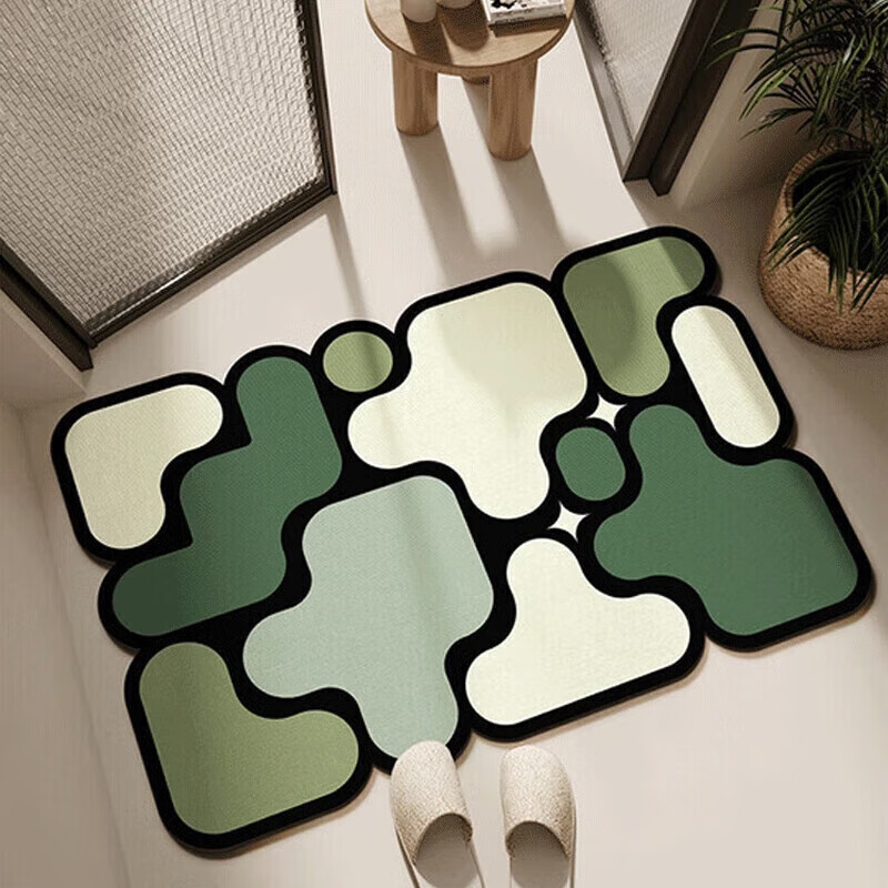 Fanyejia Diatomaceous Earth Bath Mat, Bathroom Absorbent, No-Rinse Mat, Toilet E...