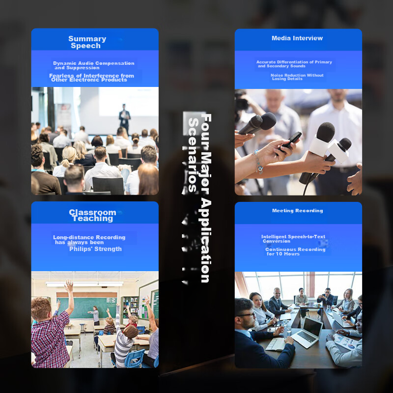 PHILIPS Professional Voice Recorder VTR5010, 64GB, High-Definition Noise Reducti...