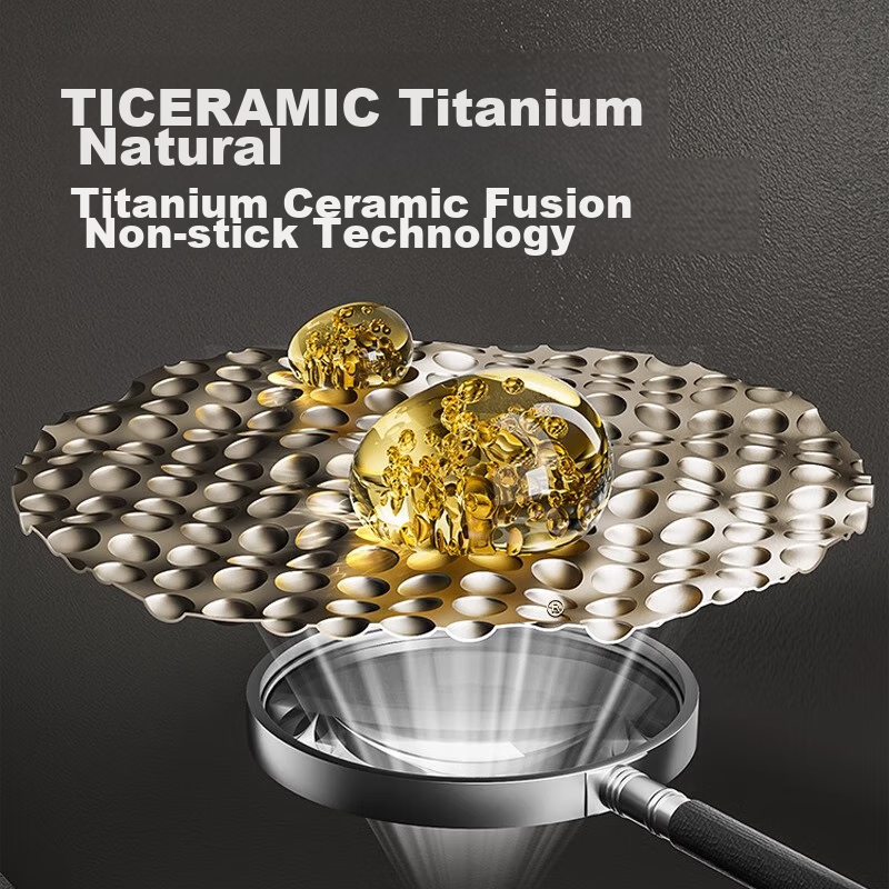 Honcook Titanium Non-stick Frying Pan Ceramic Cooking Pot for Frying Steak, Stir...