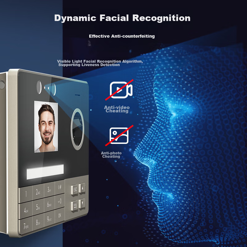Deli Attendance Machine, Visible Light Facial Recognition, Fingerprint And Facia...