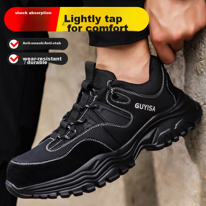 GUYISA Men's Winter Steel Toe Safety Shoes Anti-Smashing Anti-Piercing Lightweig...