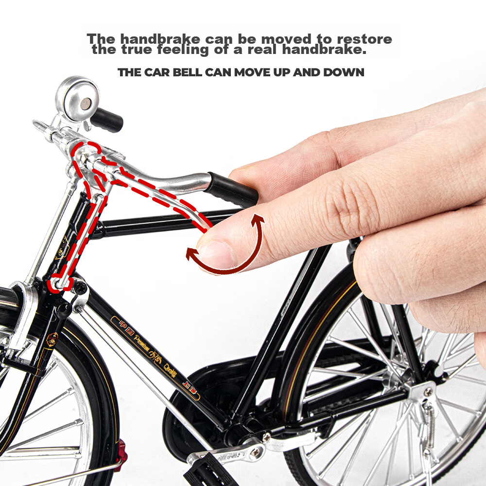 Black Mamba Bicycle 1：6 Scale Die-Cast Alloy Children's Car Model Toy Collectib...