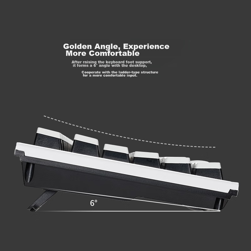 Hyeku X3 Wired/wireless 2.4G Dual-Mode Mechanical Keyboard, 87 Keys, PBT Keycaps...